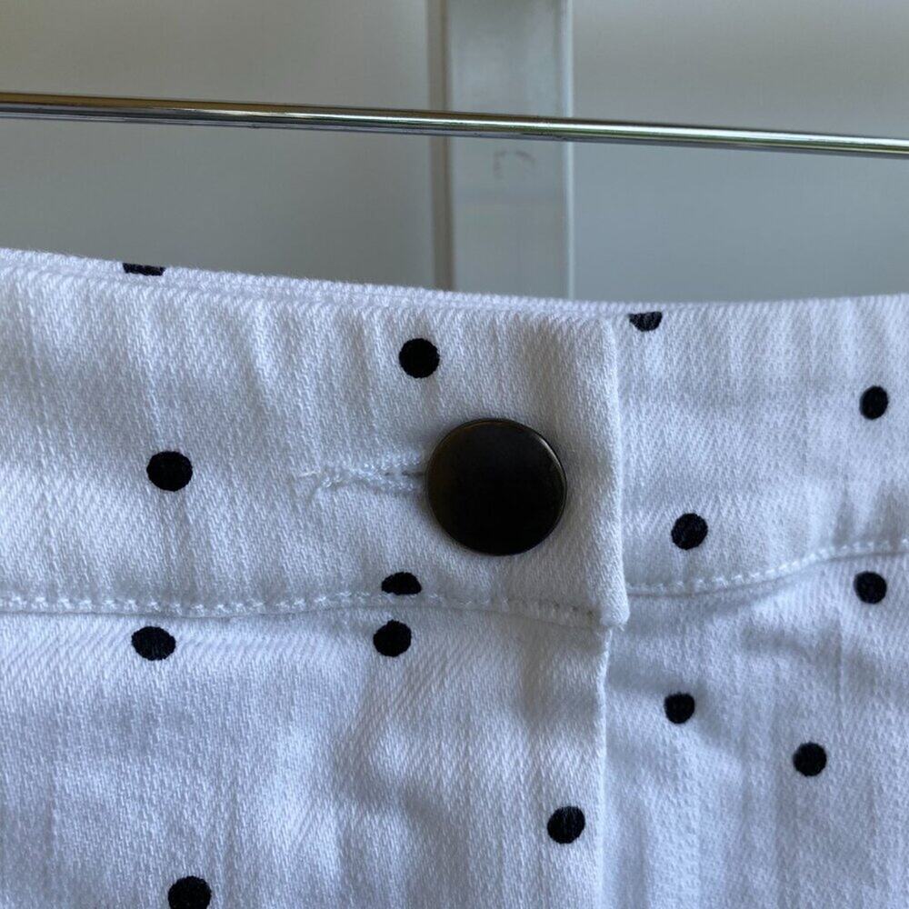 NWT Tyler Boe White Black Polka Dot Cotton Stretch Shorts sz 4 - Picture 2 of 8